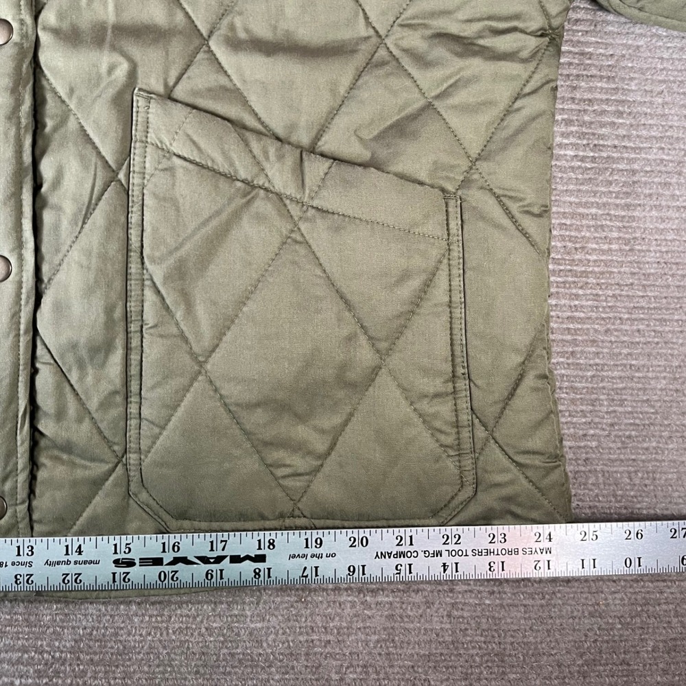 Social Standard by Sanctuary Olive Green Quilted Snap Front Jacket XXL XJ9190E1S - Picture 5 of 10